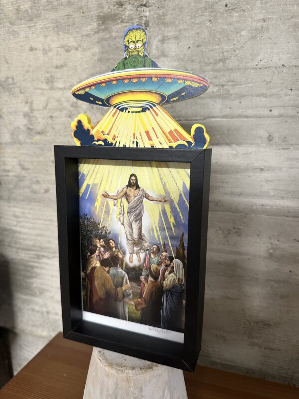 Ack Ack Ack! Mars Attacks Suckin’ Up Jesus Art Framed - Image 3