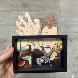 Beavis And Butthead Escape from a Dalì Painting Art Framed