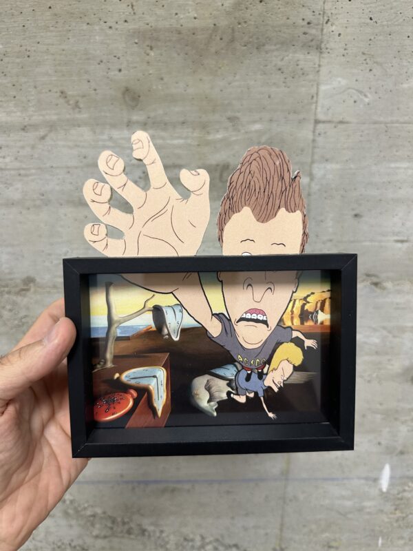 Beavis And Butthead Escape from a Dalì Painting Art Framed