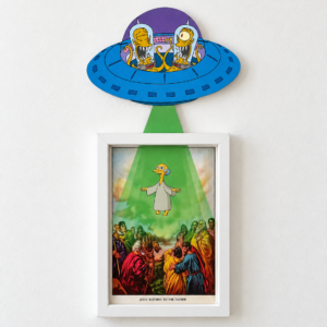 Simpsons Aliens - Framed Art | Mini Riffblast