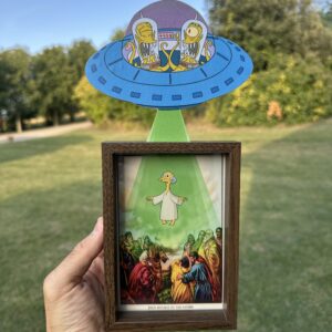 Matt Groening’s Aliens Suckin’ Up Mr Burns Art Framed