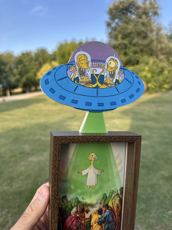 Matt Groening’s Aliens Suckin’ Up Mr Burns Art Framed - Image 3