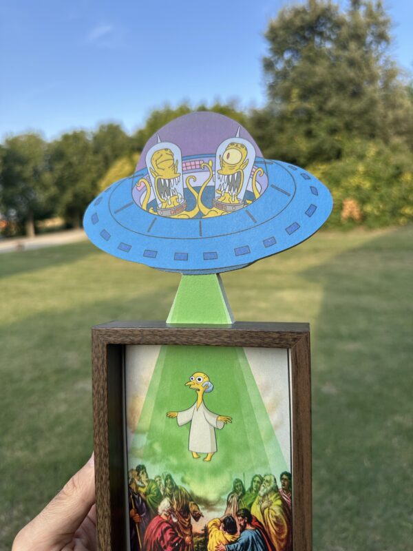 Matt Groening’s Aliens Suckin’ Up Mr Burns Art Framed - Image 5