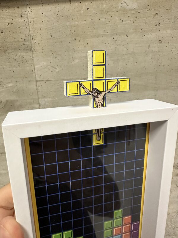 Tetris Jesus from Moscow Nintendo Game Boy Art Framed - Image 3