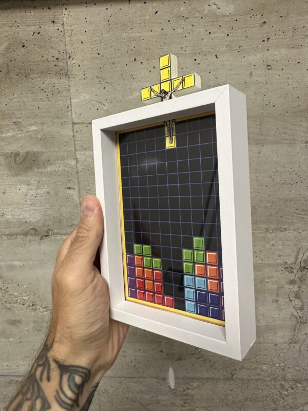 Tetris Jesus from Moscow Nintendo Game Boy Art Framed - Image 2