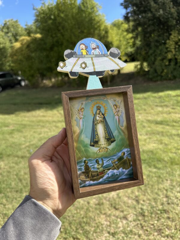 Rick & Morty Accidentally Suckin’ Up Virgin Mary from the Sea Art Framed - Image 4