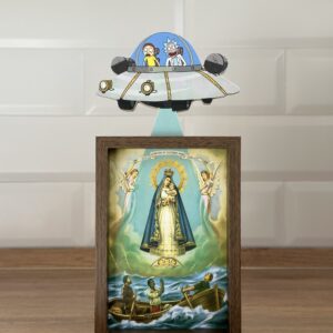 Rick and Morty Suckin’ Virgin Mary - Framed Art | Mini Riffblast