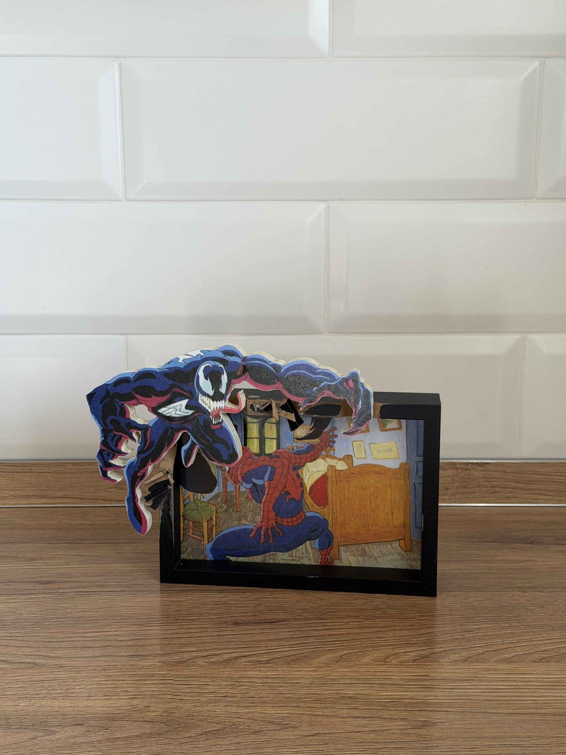 Venom vs Spiderman - Framed Art | Mini Riffblast