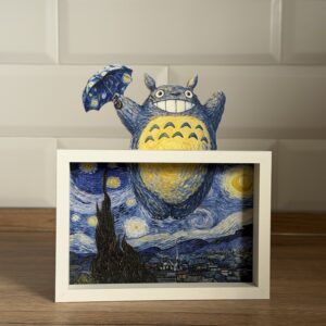 Totoro nella Notte Stellata - Framed Art | Mini Riffblast