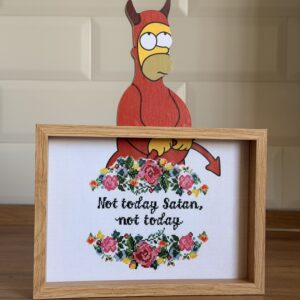 Homer Satan Framed Art | Mini Riffblast