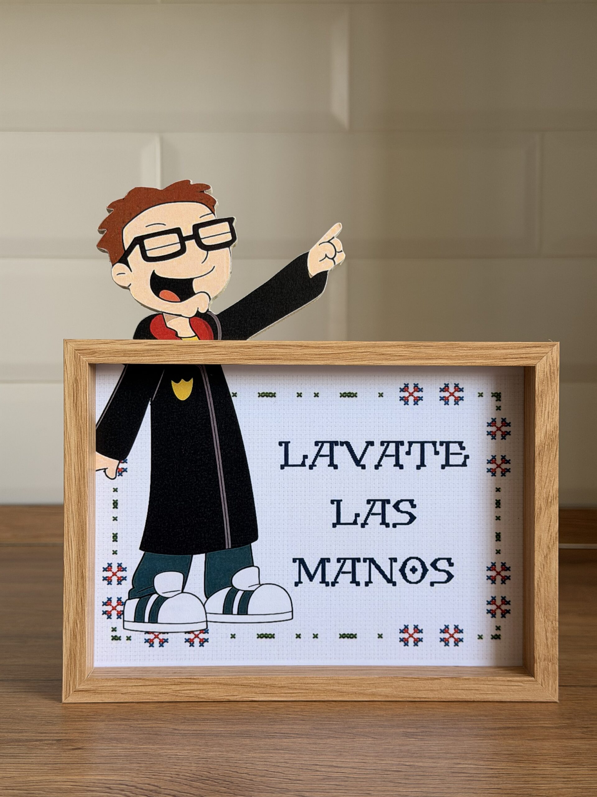 Lávate las manos! Framed Art | Mini Riffblast