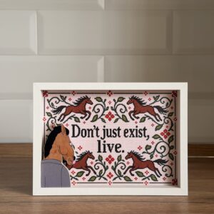 Don’t exist but live - Framed Art | Mini Riffblast