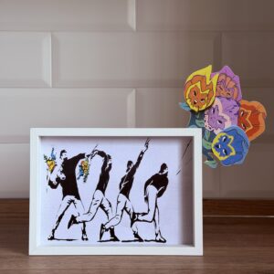 Banksy Thrower - Framed Art | Mini Riffblast